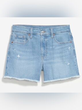 OG Straight High Rise Light Wash Denim Cutoff Shorts 4” Inseam NEW 20